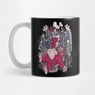 gorilla rampaging through the city Mug